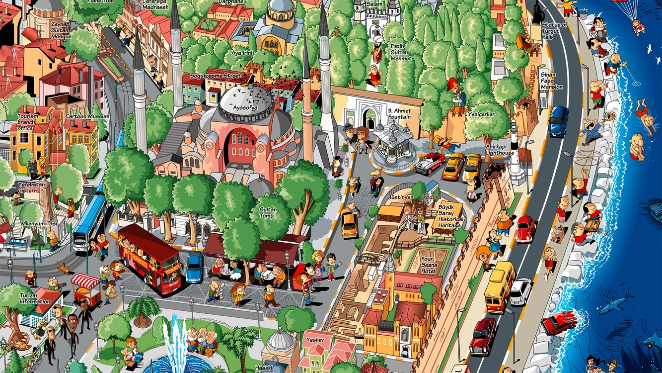 İstanbul Poster FineArt Baskı (İngilizce)