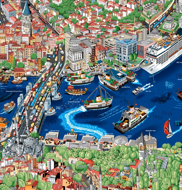 İstanbul Poster( İngilizce ) imzalı
