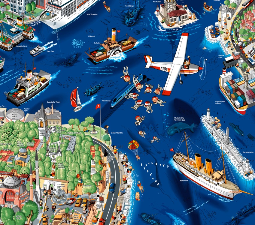 İstanbul Poster( İngilizce ) imzalı