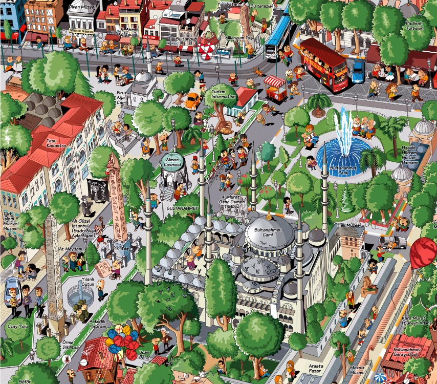 İstanbul Sultanahmet Poster ( Türkçe ) imzalı