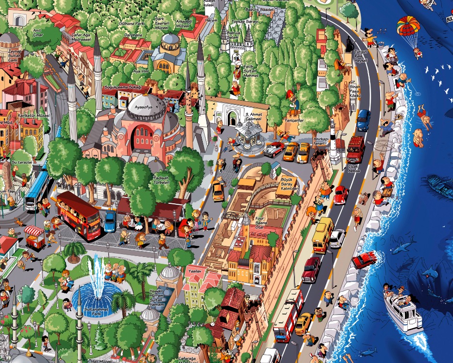 İstanbul Sultanahmet Poster ( Türkçe ) imzalı