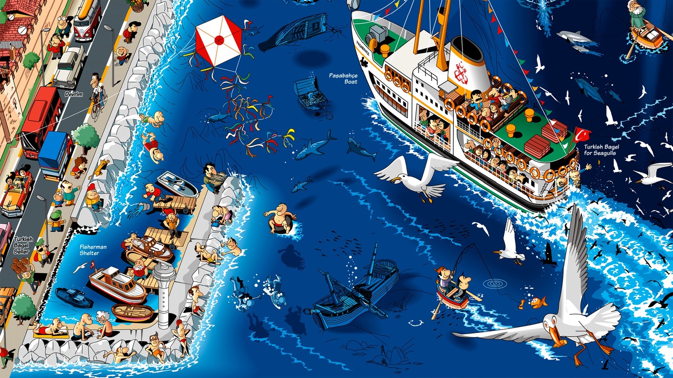 İstanbul Poster FineArt Baskı (İngilizce)