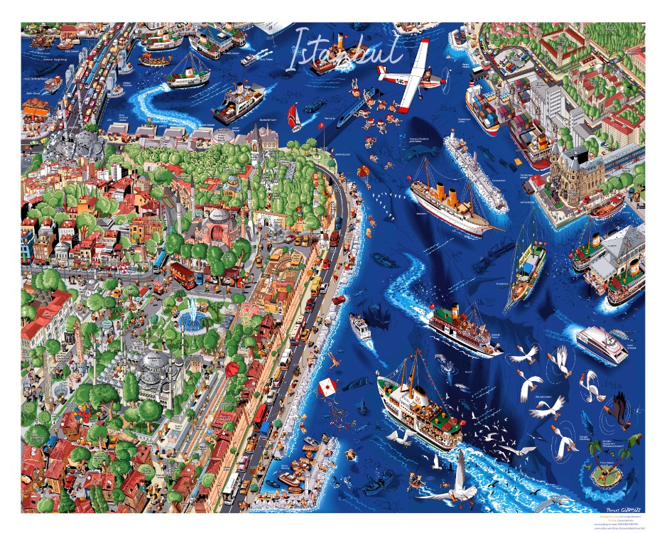 İstanbul Poster ( Türkçe ) imzalı