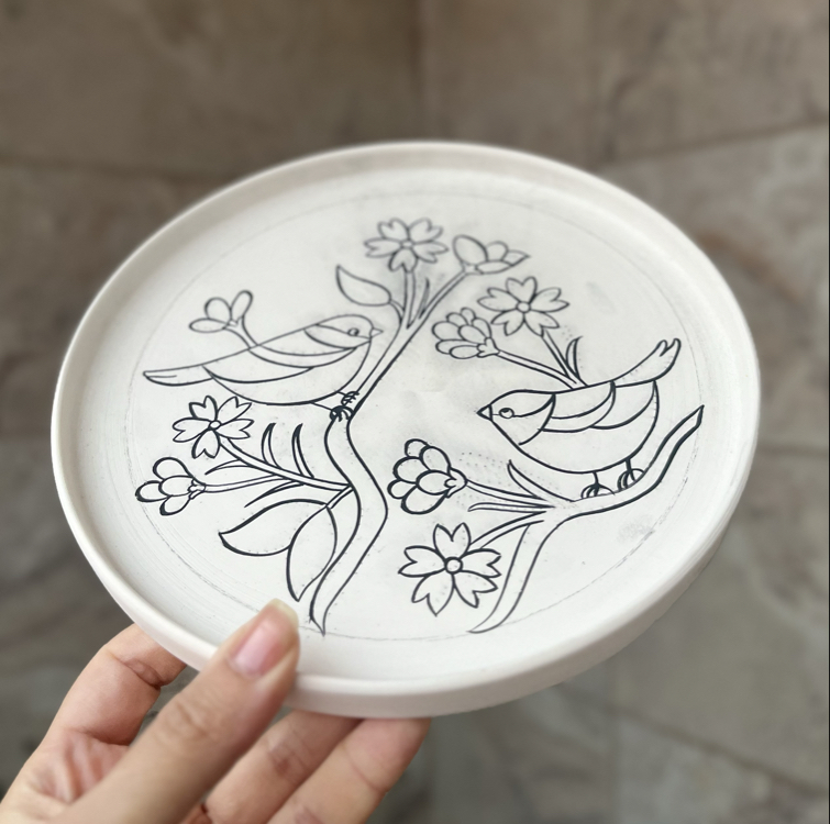 Tahrirli kuş tabak 