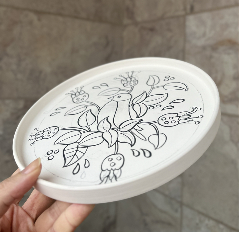 Tahrirli kuş tabak