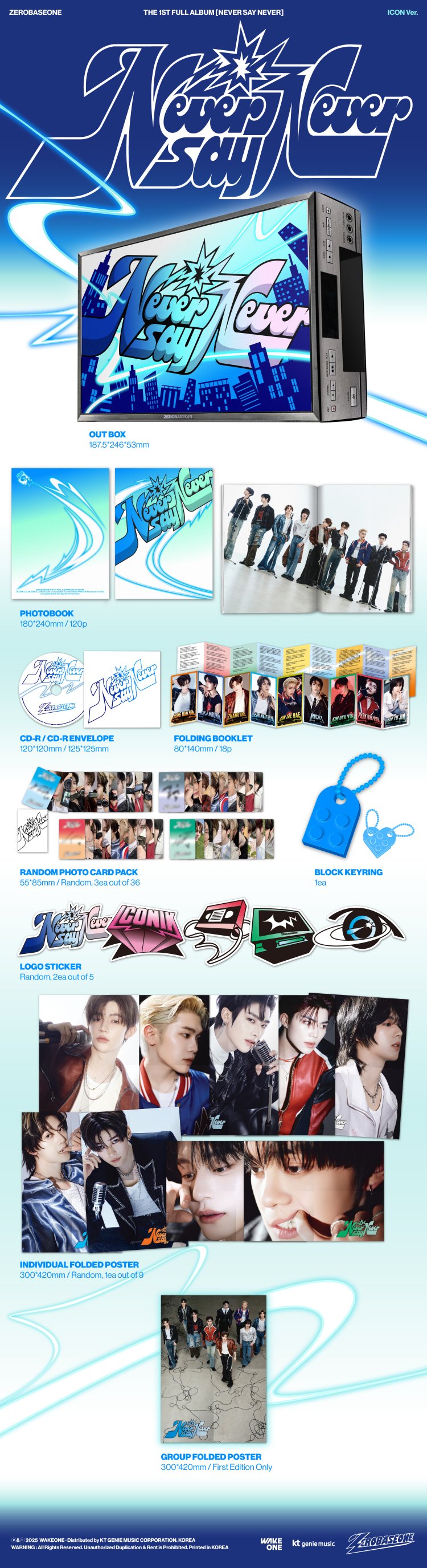  ZEROBASEONE - THE 1ST FULL ALBUM [NEVER SAY NEVER][PHOTOBOOK Ver. Set