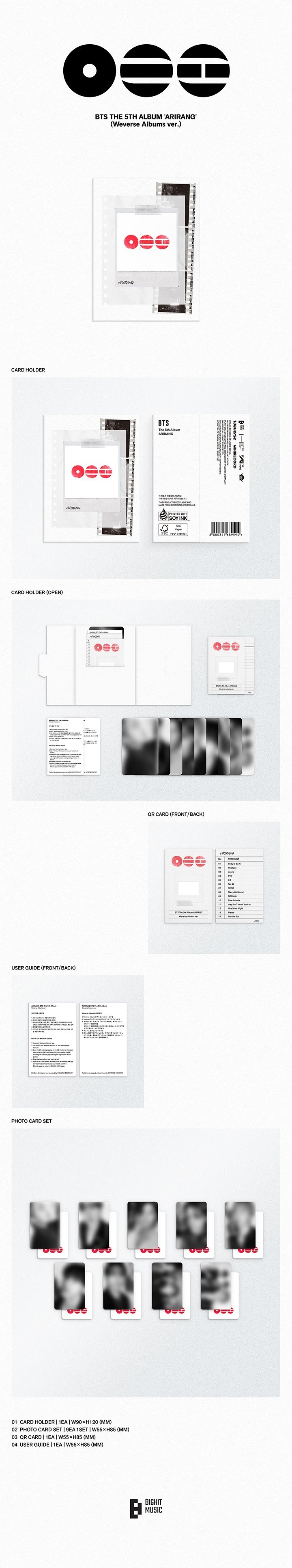 ARIRANG' (Set) + 'ARIRANG' (Living Legend Ver.) + 'ARIRANG' (Weverse Albums ver.) Set