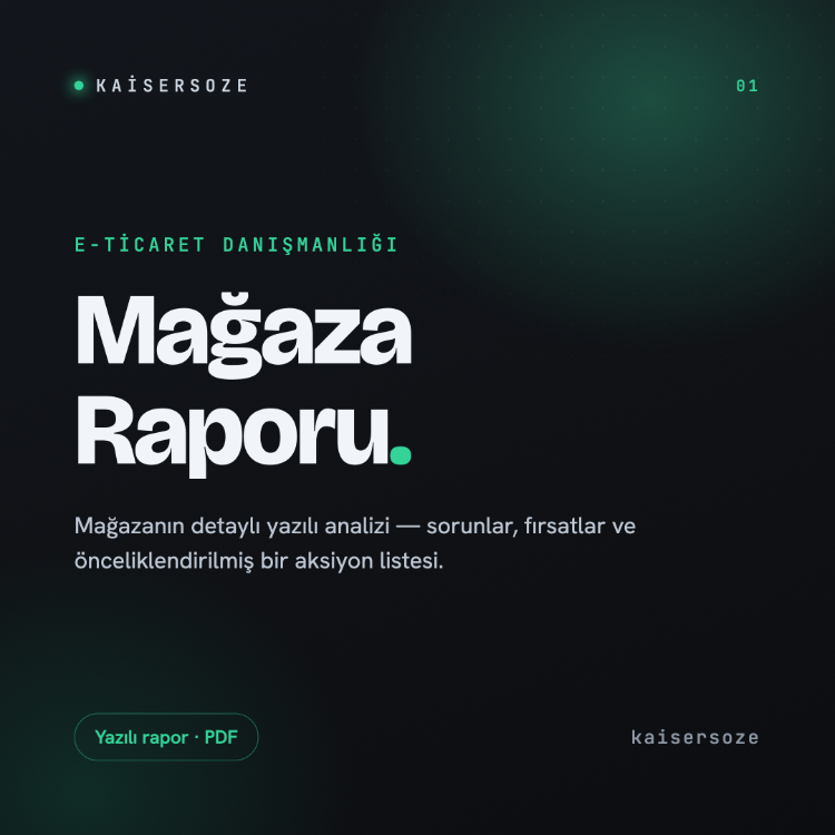 Mağaza Raporu 