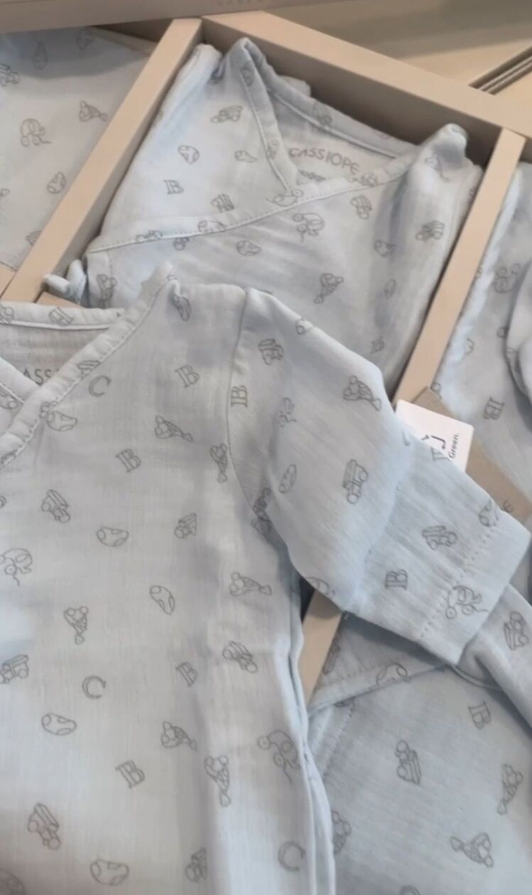 Müslin Bebek Hastane Çıkış Takımı-Mavi