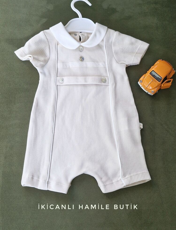 Yazlık Erkek Bebek Tulum -Bebek Romper