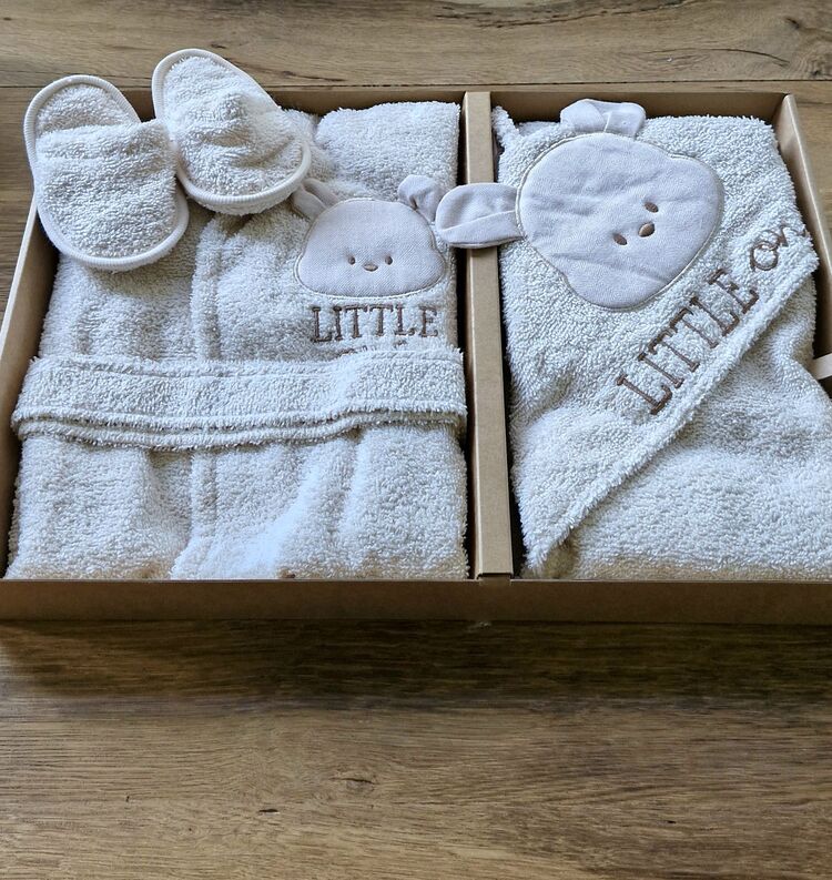 Little One Bebek Bornoz Takım 