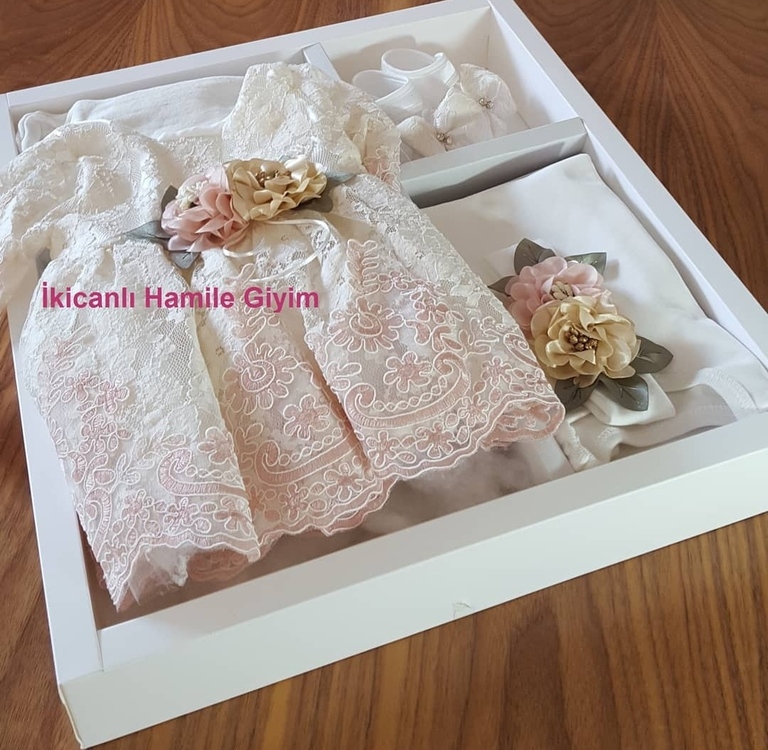 Mevlüt Elbise Takım-0-3 ay - pembe