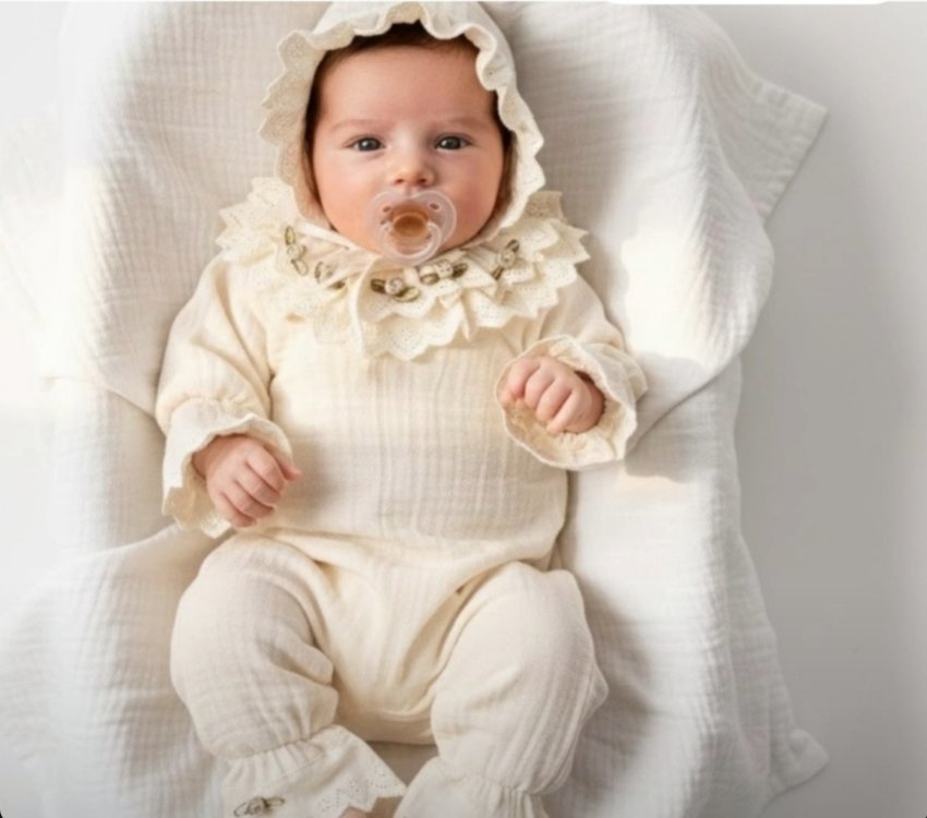 Müslin Bebek Takım-Müslin Tulum Takım 3,6,9 ay