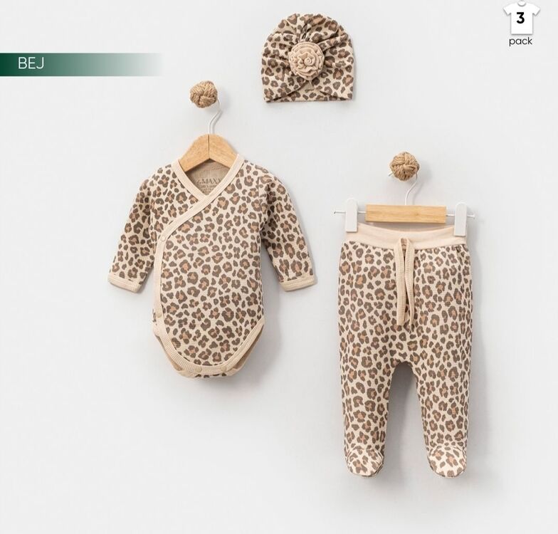 Leopar Bebek Zıbın Takım