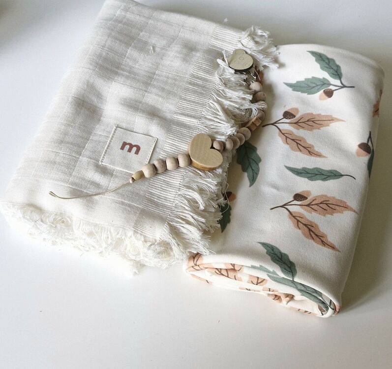 Muslin + penye battaniye seti