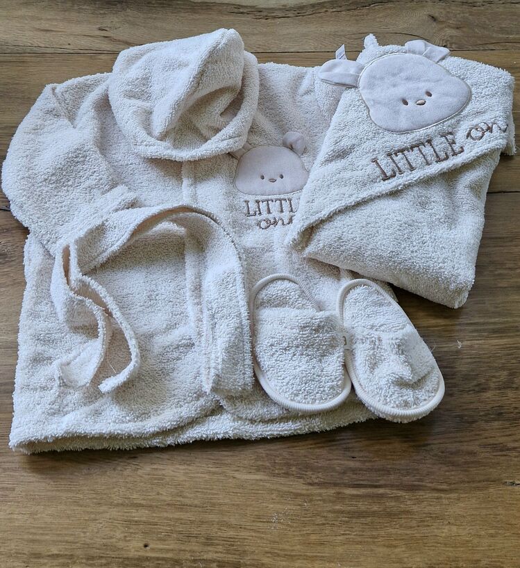 Little One Bebek Bornoz Takım 