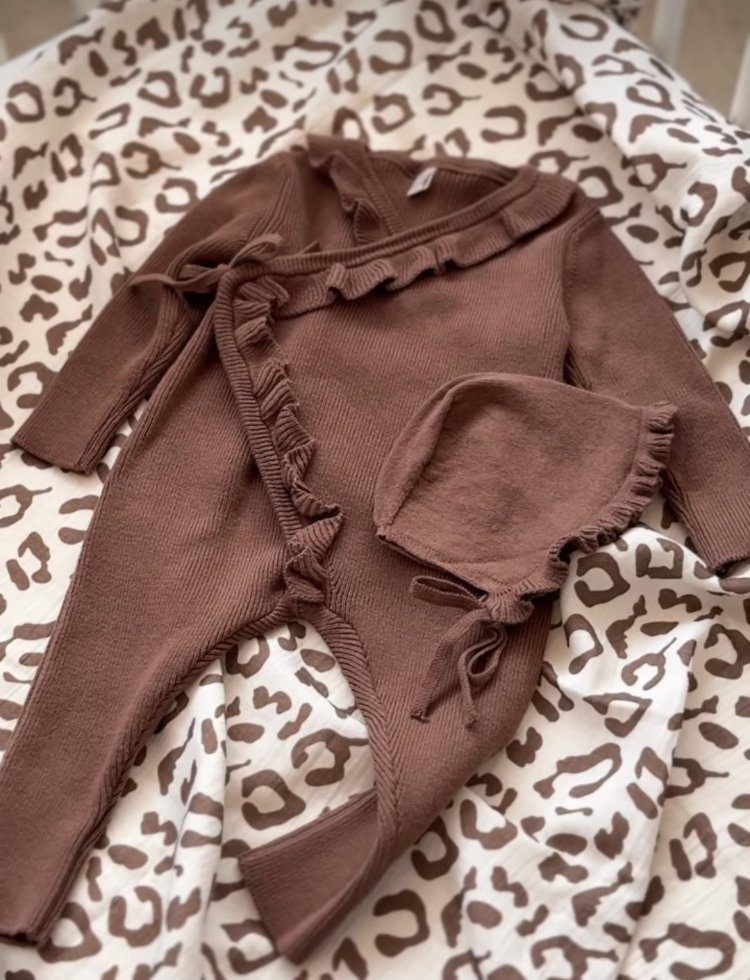 Triko Bebek Tulum Takım +Müslin Bebek Battaniye