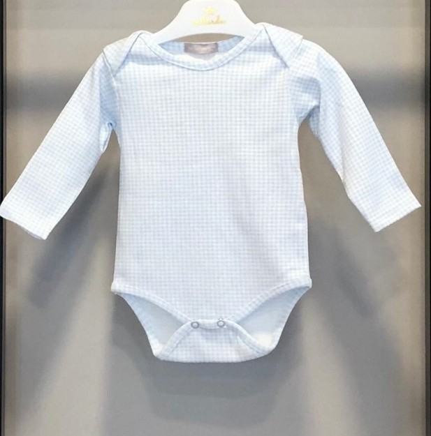 Uzun kol çıtçıtlı body-pitikare mavi bebek body