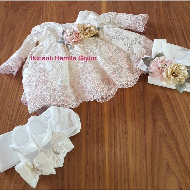 Mevlüt Elbise Takım-0-3 ay - pembe