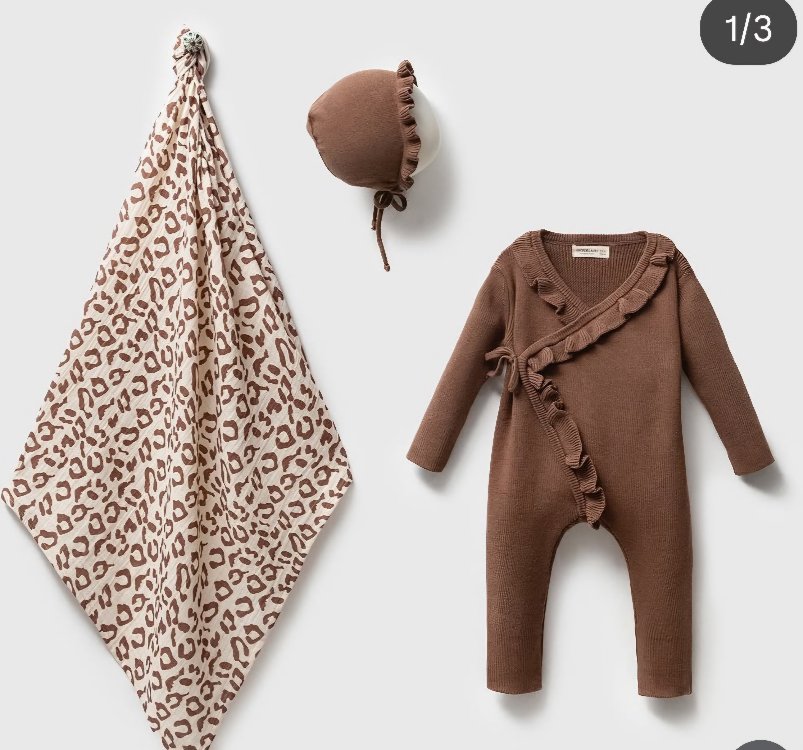 Triko Bebek Tulum Takım +Müslin Bebek Battaniye