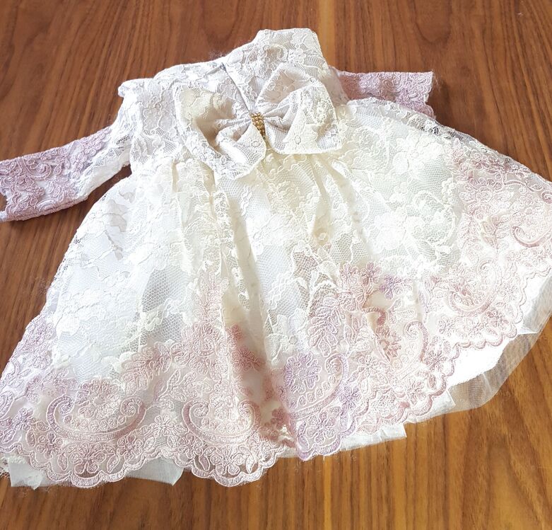 Eda Baby Mevlüt Elbise Takım-kız bebek mevlüt kıyafeti-0-3 ay-FIRSAT ÜRÜNÜ 