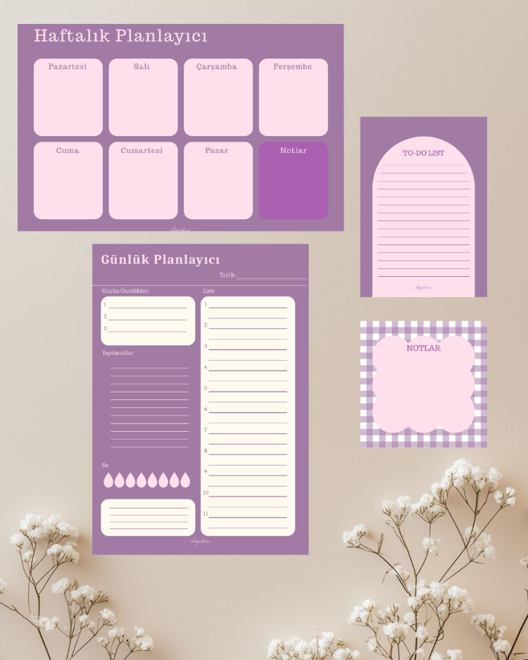 Pastel Lila Set