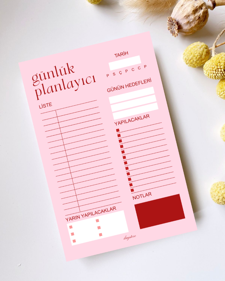 Soft Pink Günlük Planlayıcı
