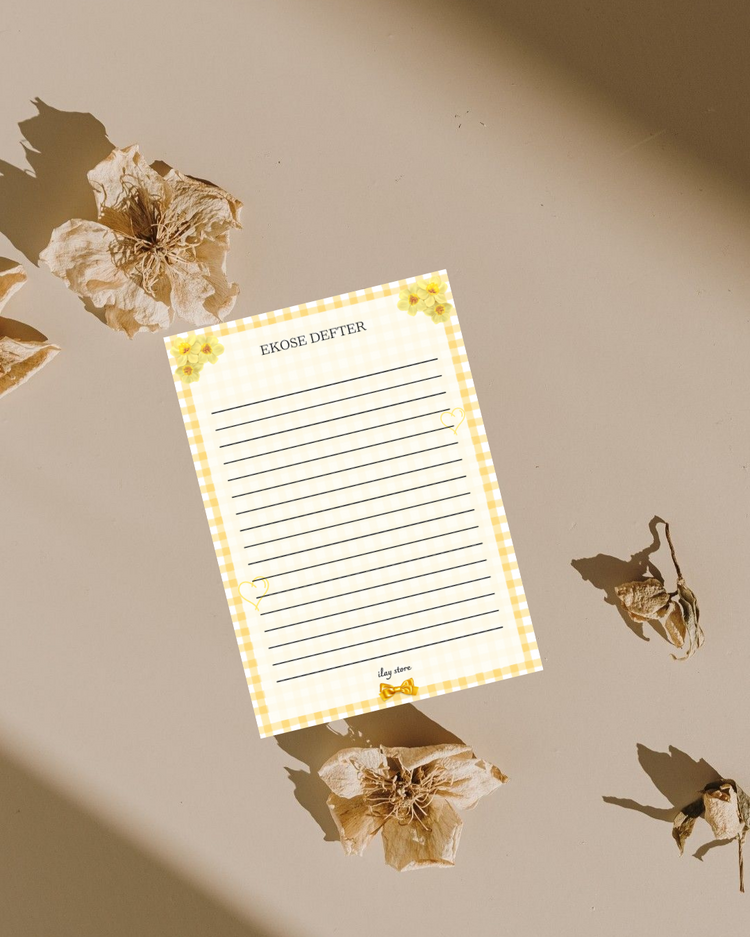Sarı Ekose Defter