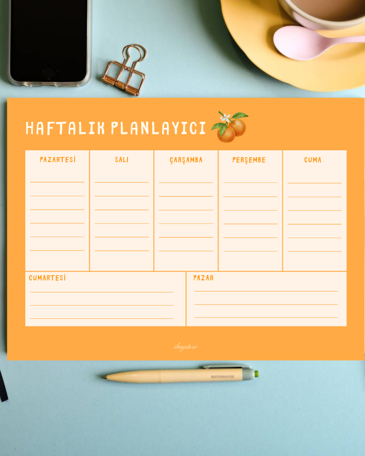 Portakal Haftalık Planlayıcı