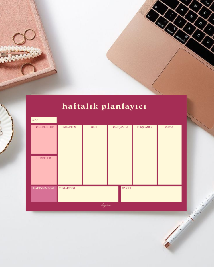 Rosy Haftalık Planlayıcı