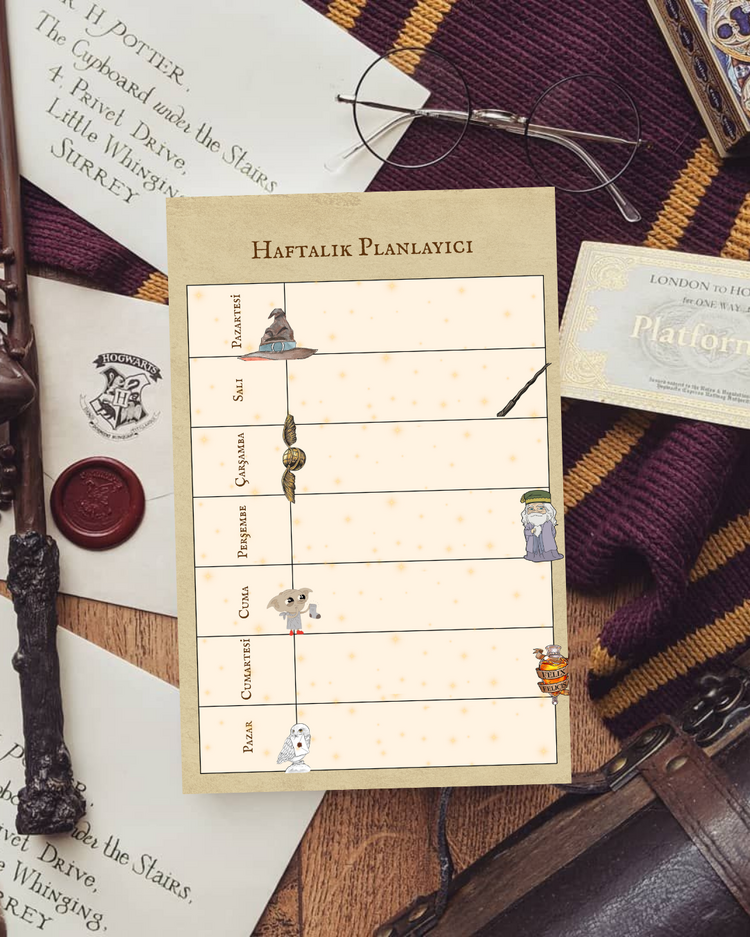 Harry Potter Haftalık Planlayıcı