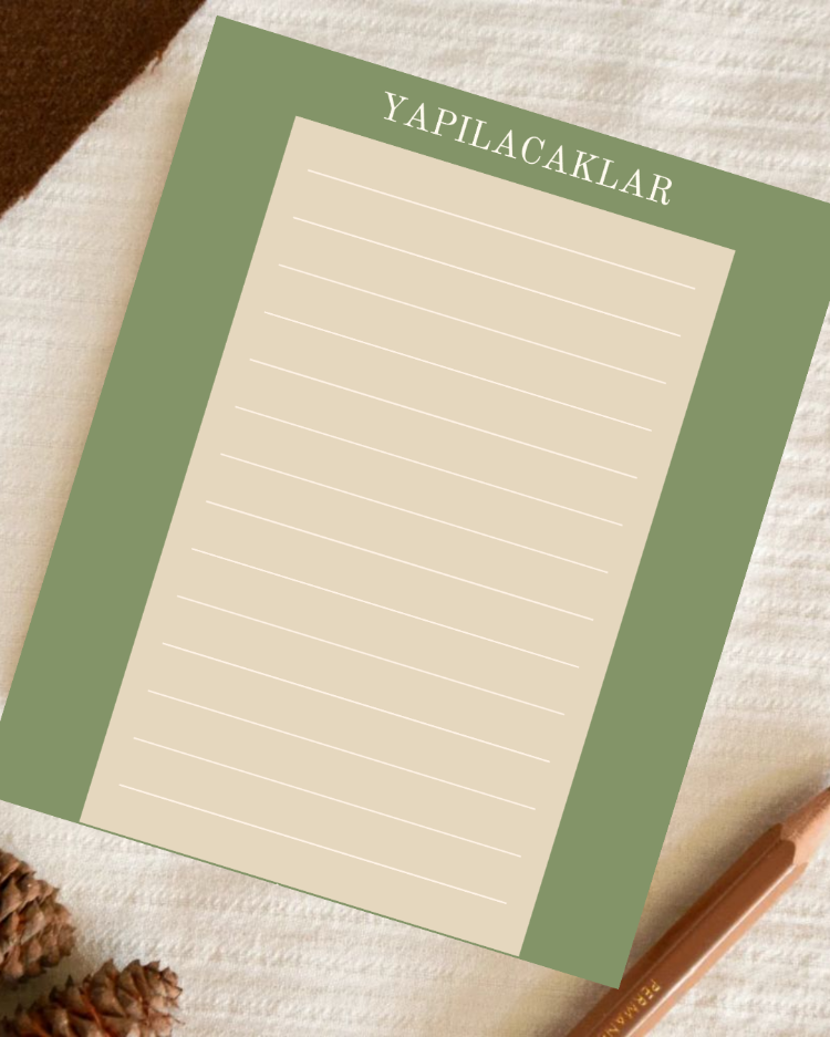 Minimal Yeşil Yapılacaklar Listesi