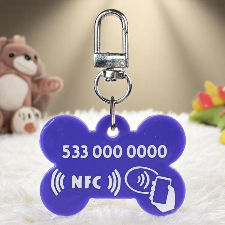 NFC Çipli Dijital Künye - Neon Mor