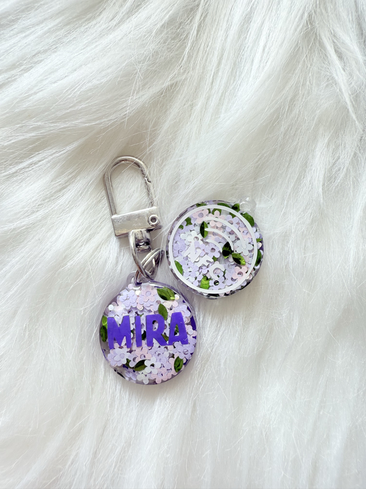 Mini NFC Çipli Dijital Künye - 2.2cm Flora