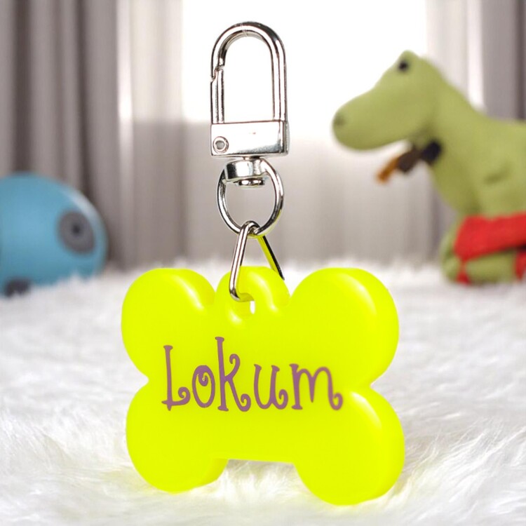 NFC Çipli Dijital Künye - Neon Sarı