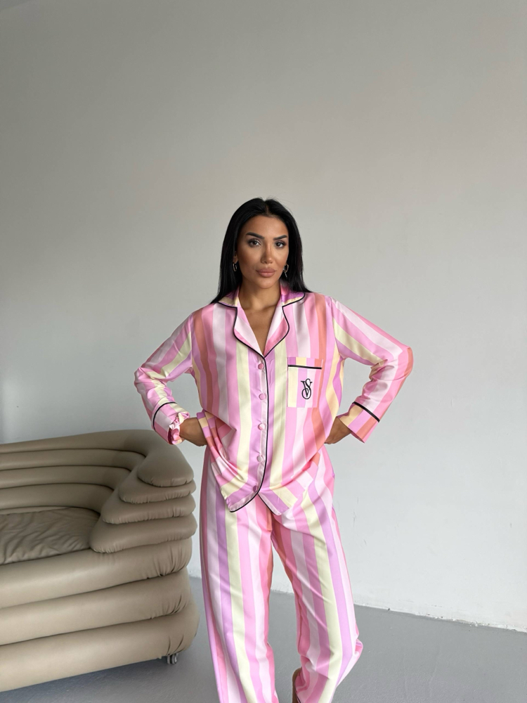 Mat Saten Pijama Takımı