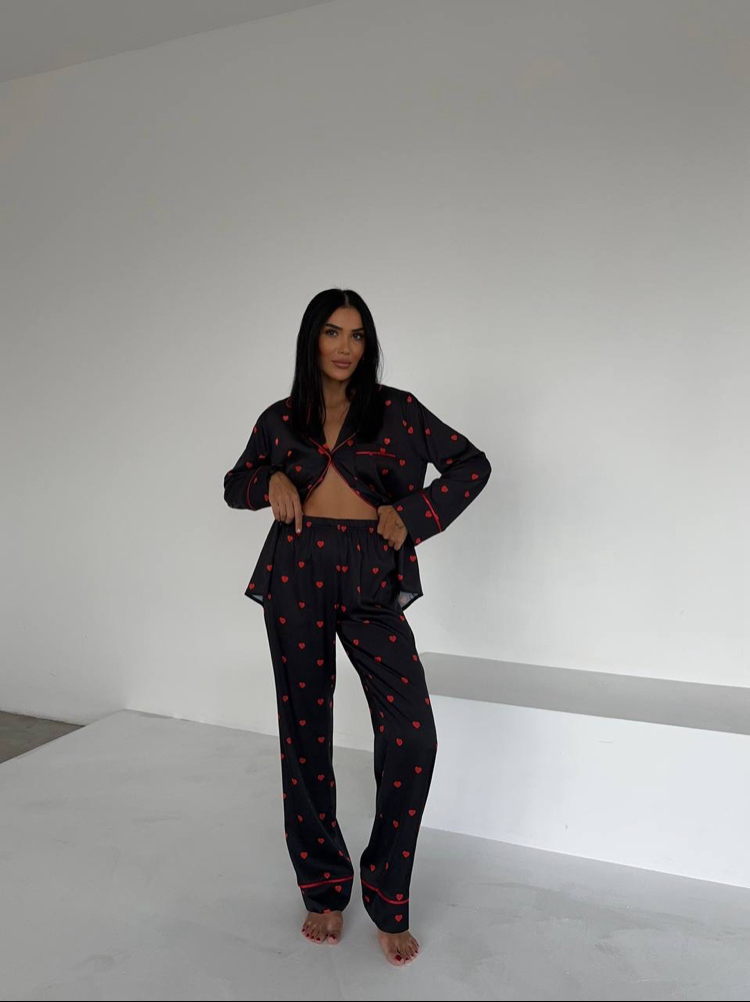 Saten Pijama Takımı