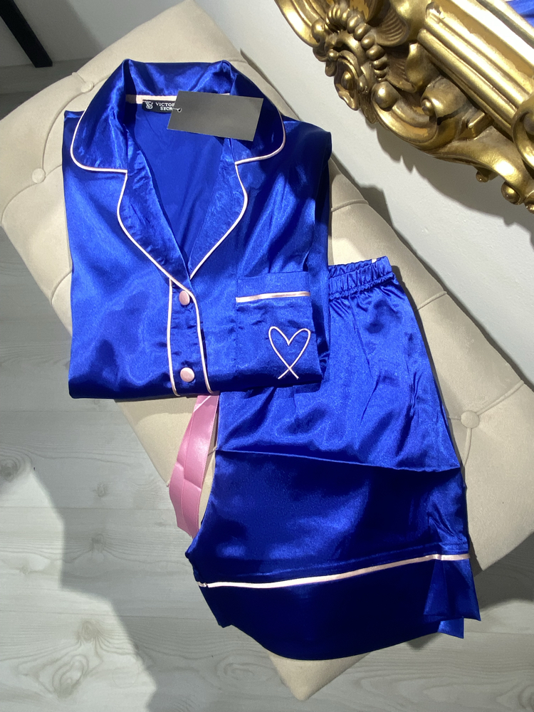 Saten Şortlu Pijama Takımı