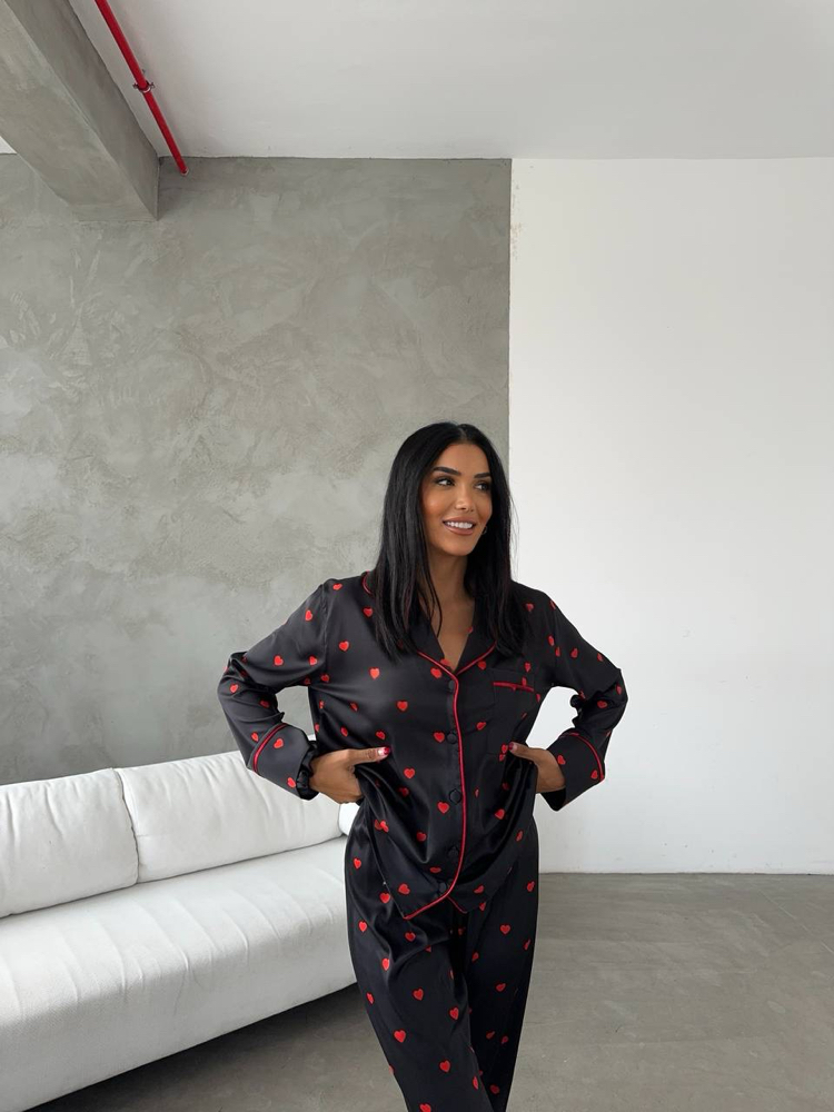 Saten Pijama Takımı