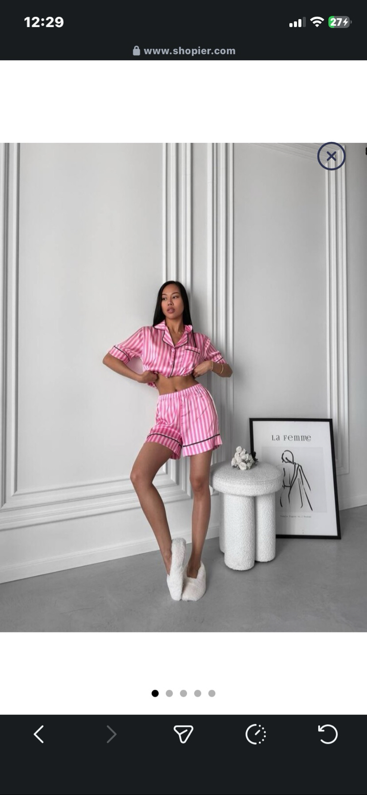 Saten Şortlu Pijama Takımı
