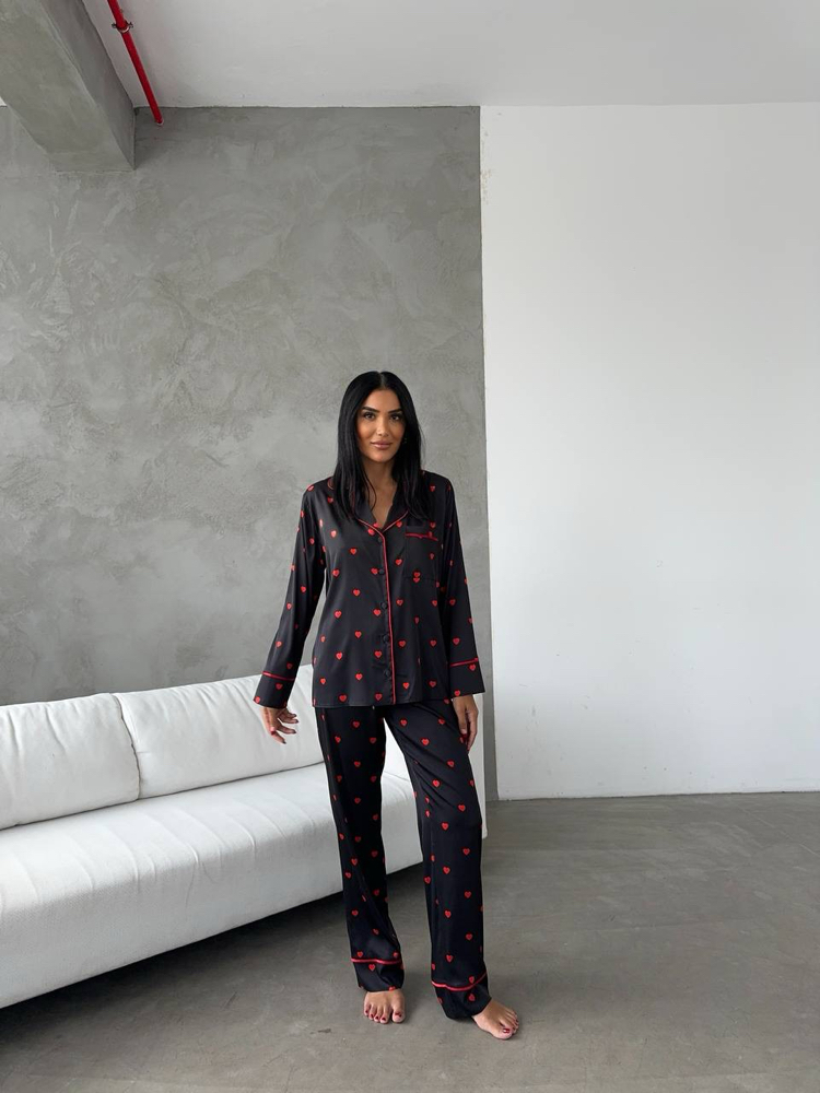 Saten Pijama Takımı