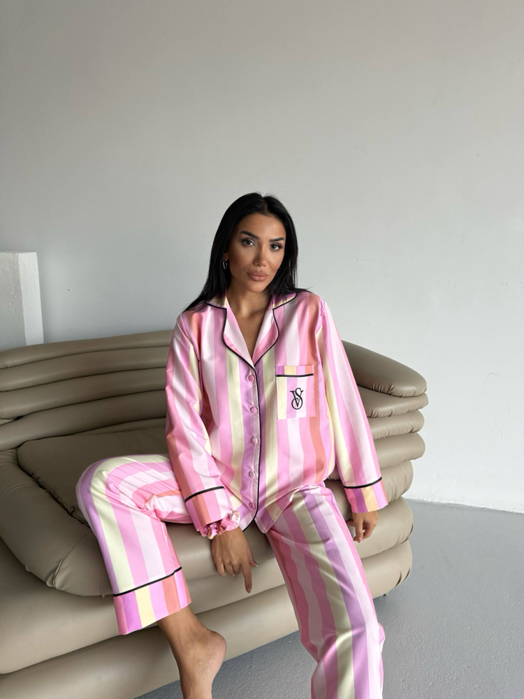 Mat Saten Pijama Takımı