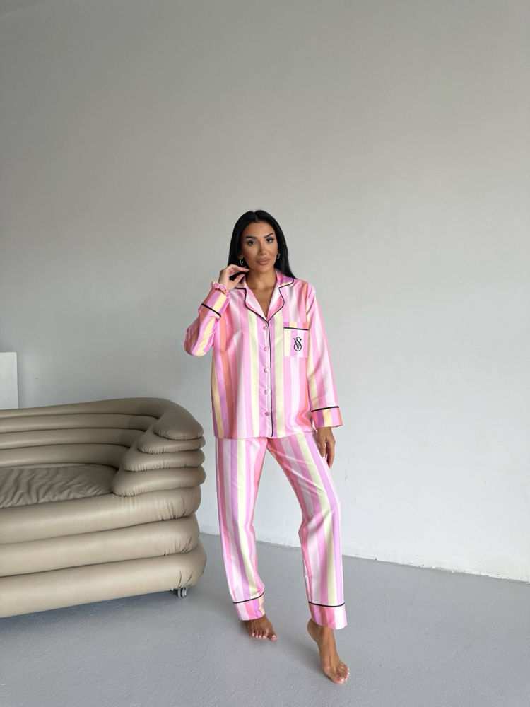 Mat Saten Pijama Takımı
