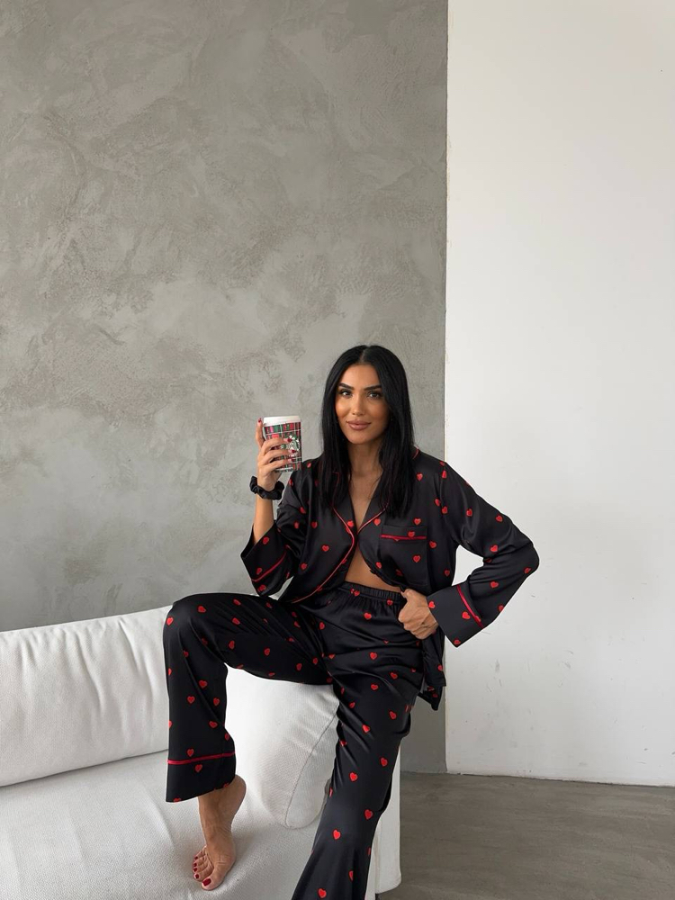 Saten Pijama Takımı