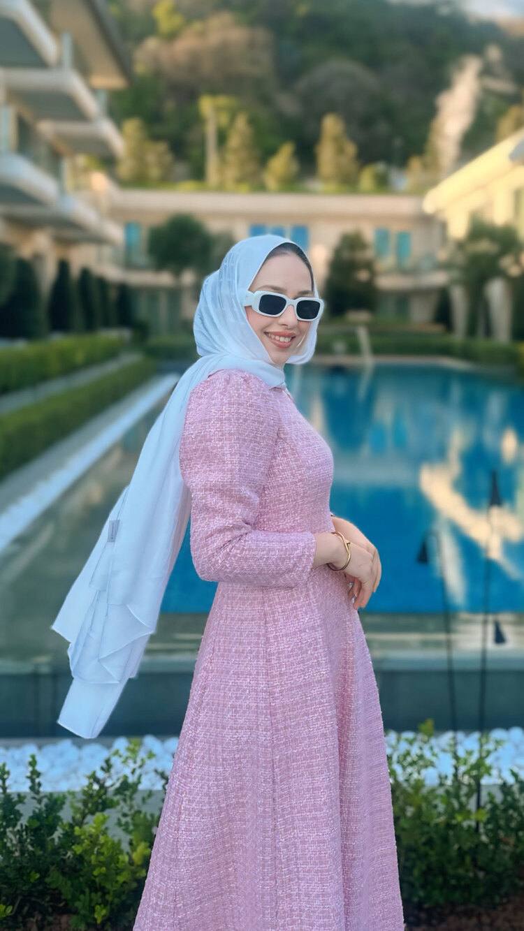 Tüvit Bacarat elbise(pembe)