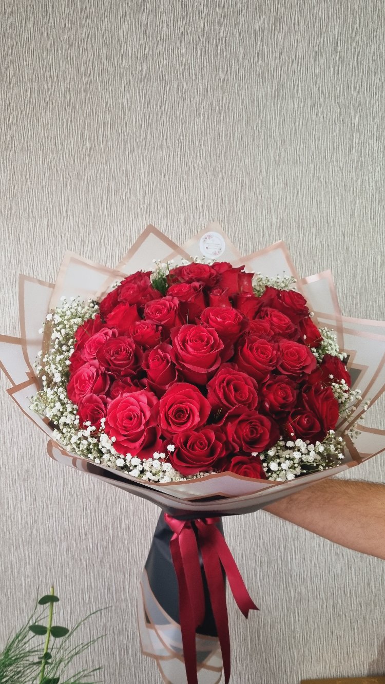 Red rose bouquet – 40 roses