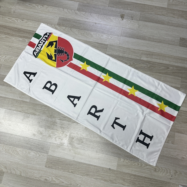 BEYAZ ABARTH BÜYÜK HAVLU 150X70CM