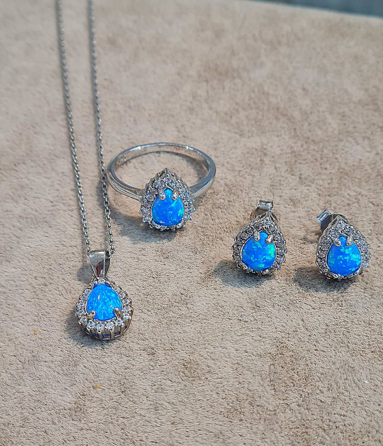 GÜMÜŞ OPAL SET