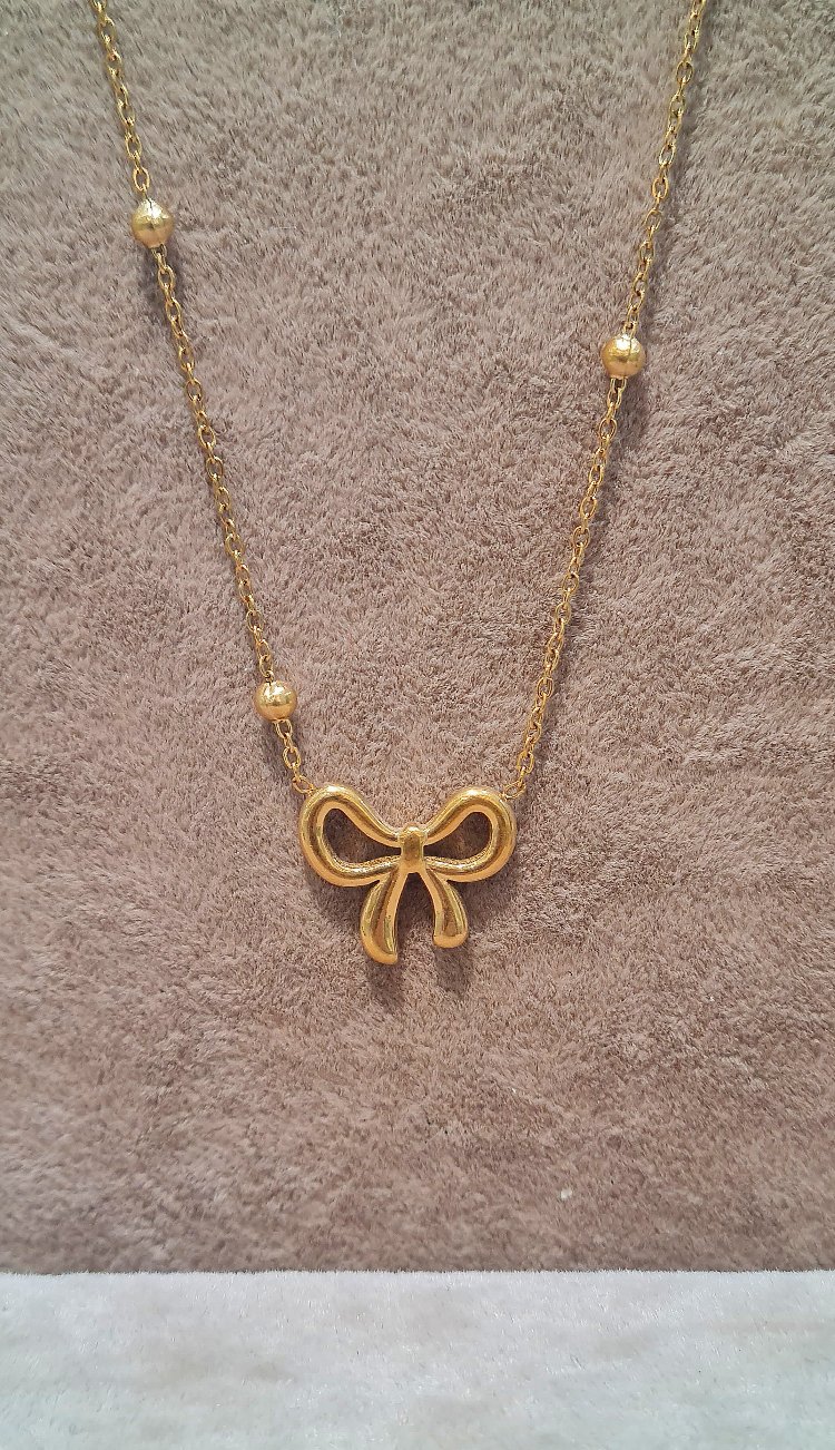 ÇELİK KURDELE MODEL KOLYE