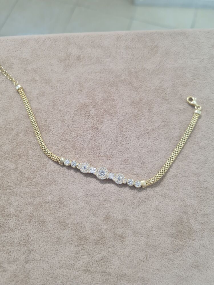 gümüş gold kaplama bileklik